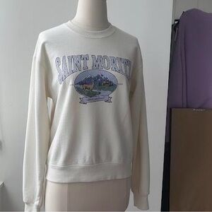 H&M Cream Graphic Sweater